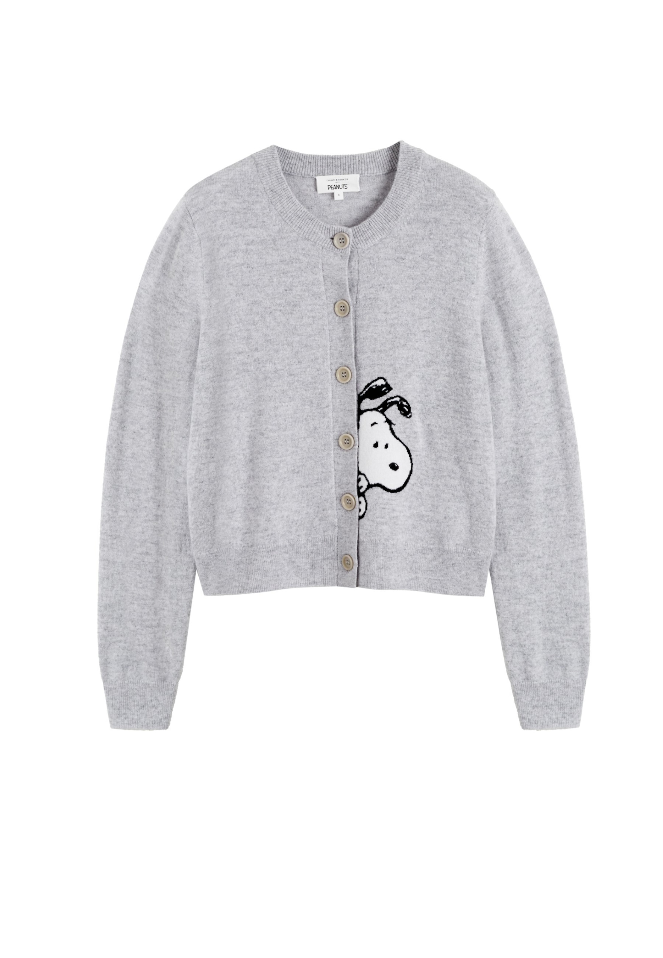 Chinti & Parker Кардиган 'Sneeky Snoopy' вязаный, серый
Chinti & Parker Кардиган 'Sneeky Snoopy' вязаный, серый