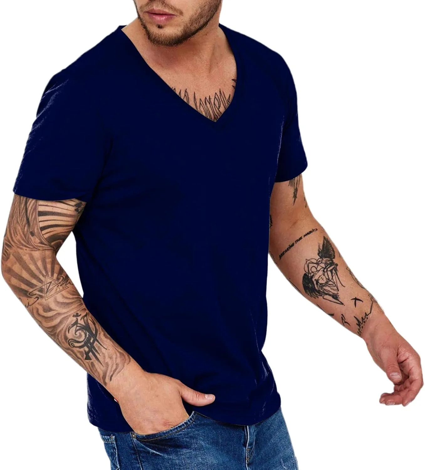 Мужская футболка V-образного выреза Basic Quick Dry для бега и тренировок
Мужская футболка V-образного выреза Basic Quick Dry для бега и тренировок