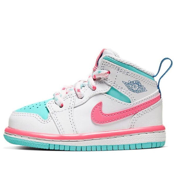 Кроссовки 1 средние Air Jordan, белый 
Кроссовки 1 средние Air Jordan, белый
