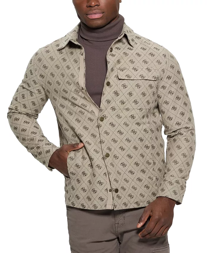 Мужская длинная рубашка-куртка Monogram GUESS, коричневый/бежевый
Мужская длинная рубашка-куртка Monogram GUESS, коричневый/бежевый