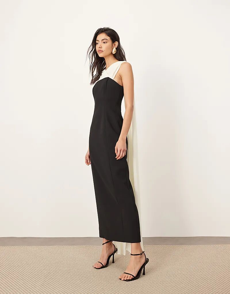 Платье макси ARRANGE структурированного кроя с шифоновой драпировкой в монохромном исполнении
Платье макси ARRANGE структурированного кроя с шифоновой драпировкой в монохромном исполнении