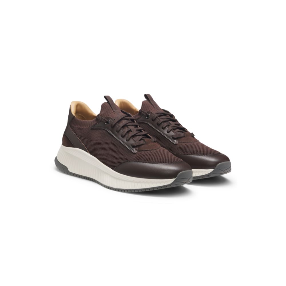 Низкие кроссовки с трикотажным верхом BOSS, темно-коричневый
Низкие кроссовки с трикотажным верхом BOSS, темно-коричневый