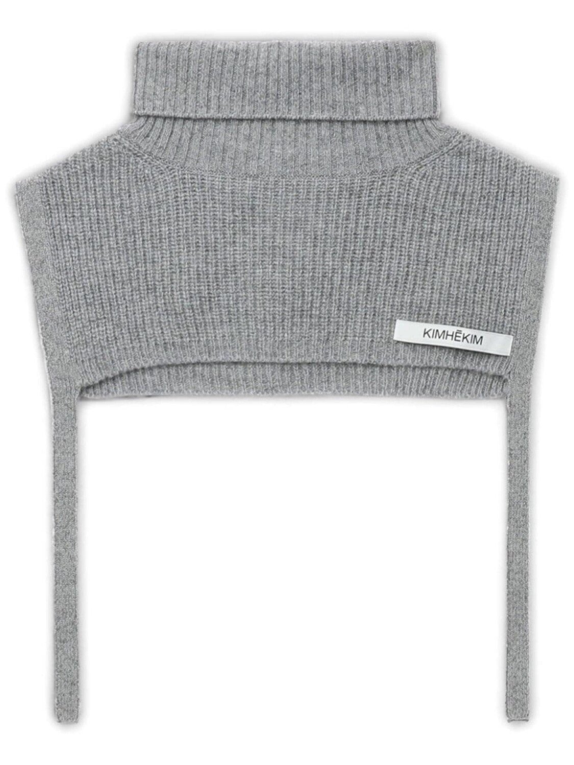 Kimhekim шарф с высоким воротником и логотипом, серый
Kimhekim шарф с высоким воротником и логотипом, серый