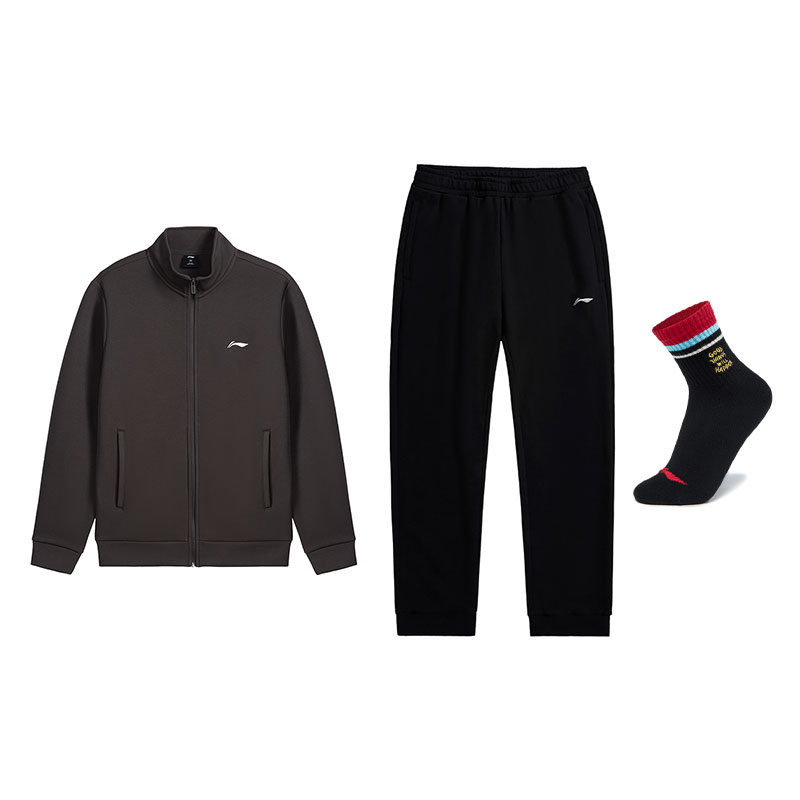 Li Ning Casual Sportswear Men's Li-Ning, obsidian серый top+черный pants (includes socks)
Li Ning Casual Sportswear Men's Li-Ning, obsidian серый top+черный pants (includes socks)