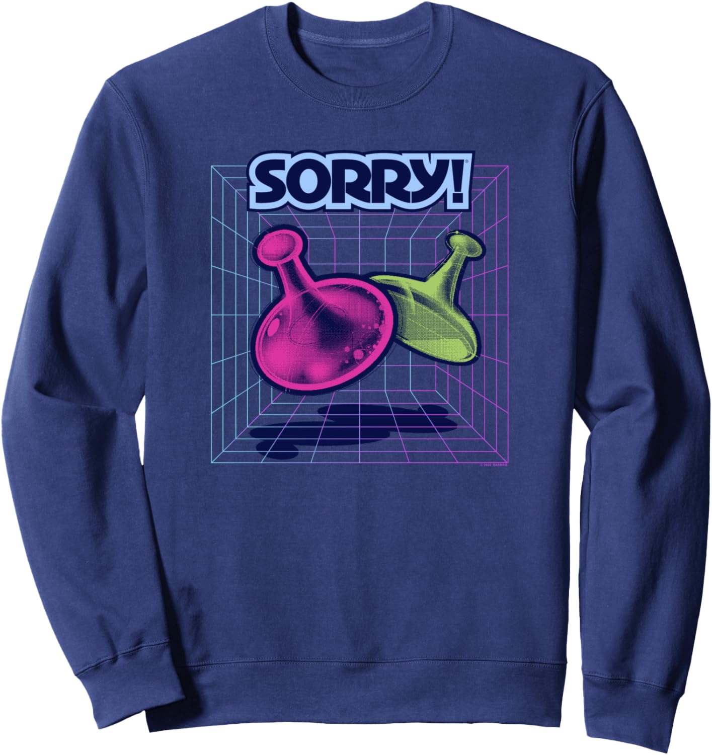 Извините! Неоновый фон с сеткой из пешек, потертый постер, толстовка Sorry!, темно-синий
Извините! Неоновый фон с сеткой из пешек, потертый постер, толстовка Sorry!, темно-синий