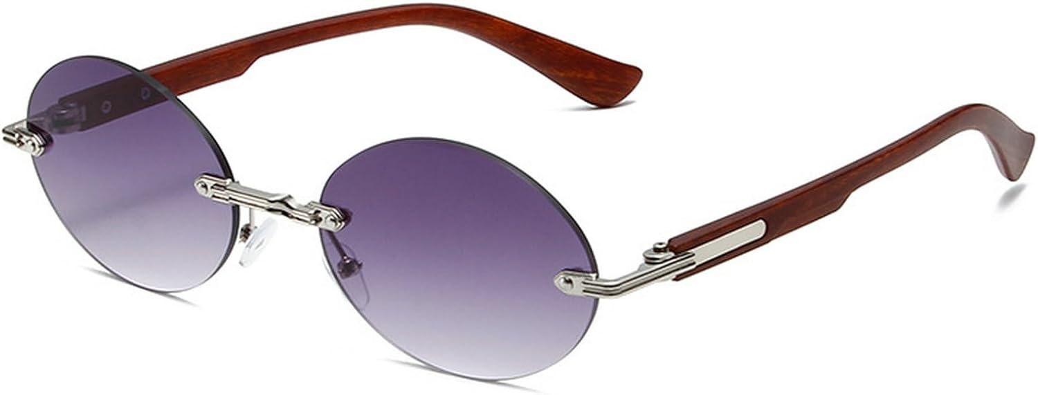 Популярные модные овальные солнцезащитные очки для женщин в стиле ретро, без оправы, с прозрачными линзами с градиентом цвета океана, защита от УФ-излучения UV400, для мужчин в стиле панк mincl, Gray
Популярные модные овальные солнцезащитные очки для женщин в стиле ретро, без оправы, с прозрачными линзами с градиентом цвета океана, защита от УФ-излучения UV400, для мужчин в стиле панк mincl, Gray