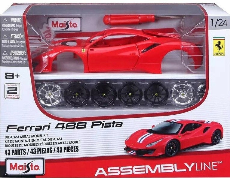 Автомобиль Ferrari 488 Pista 1/24 в сборке. Maisto
Автомобиль Ferrari 488 Pista 1/24 в сборке. Maisto