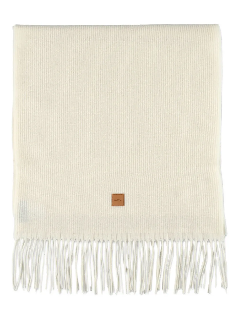 Шарф с бахромой и рубчатой вязкой A.P.C., нейтральный
Шарф с бахромой и рубчатой вязкой A.P.C., нейтральный