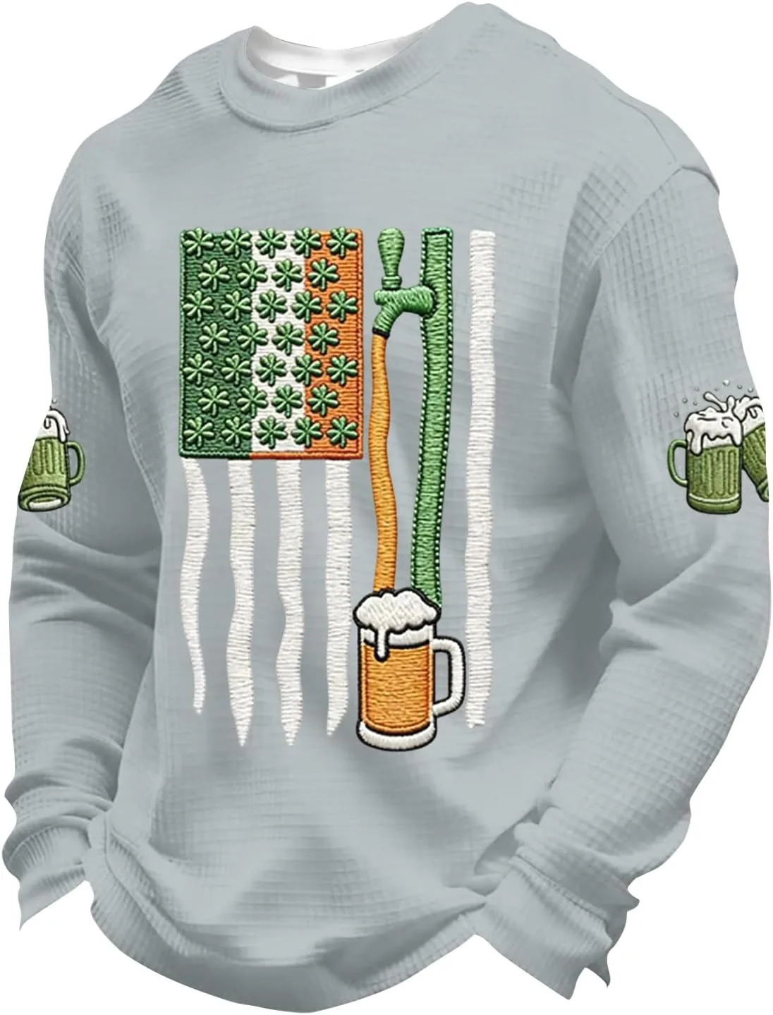 Футболка St. Patrick's Day с длинным рукавом и принтом Shamrock Flag
Футболка St. Patrick's Day с длинным рукавом и принтом Shamrock Flag