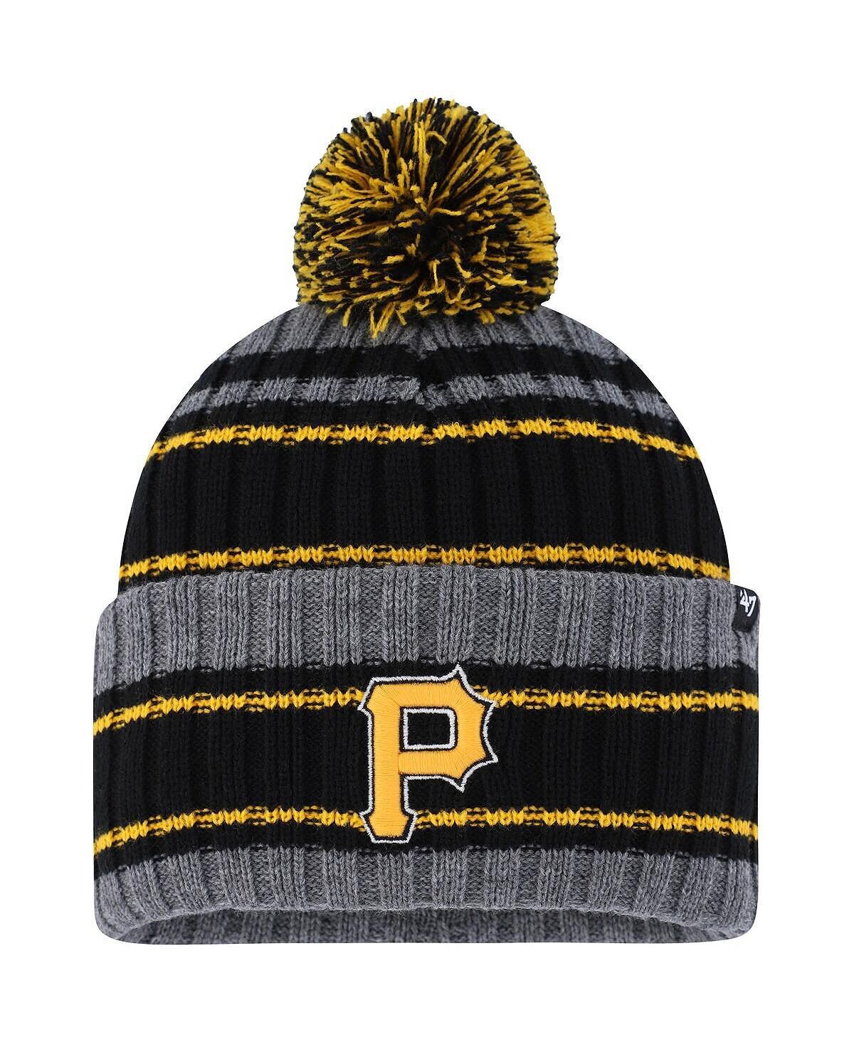 Мужская серо-черная вязаная шапка Pittsburgh Pirates Rexford с манжетами и помпоном '47 Brand
Мужская серо-черная вязаная шапка Pittsburgh Pirates Rexford с манжетами и помпоном '47 Brand