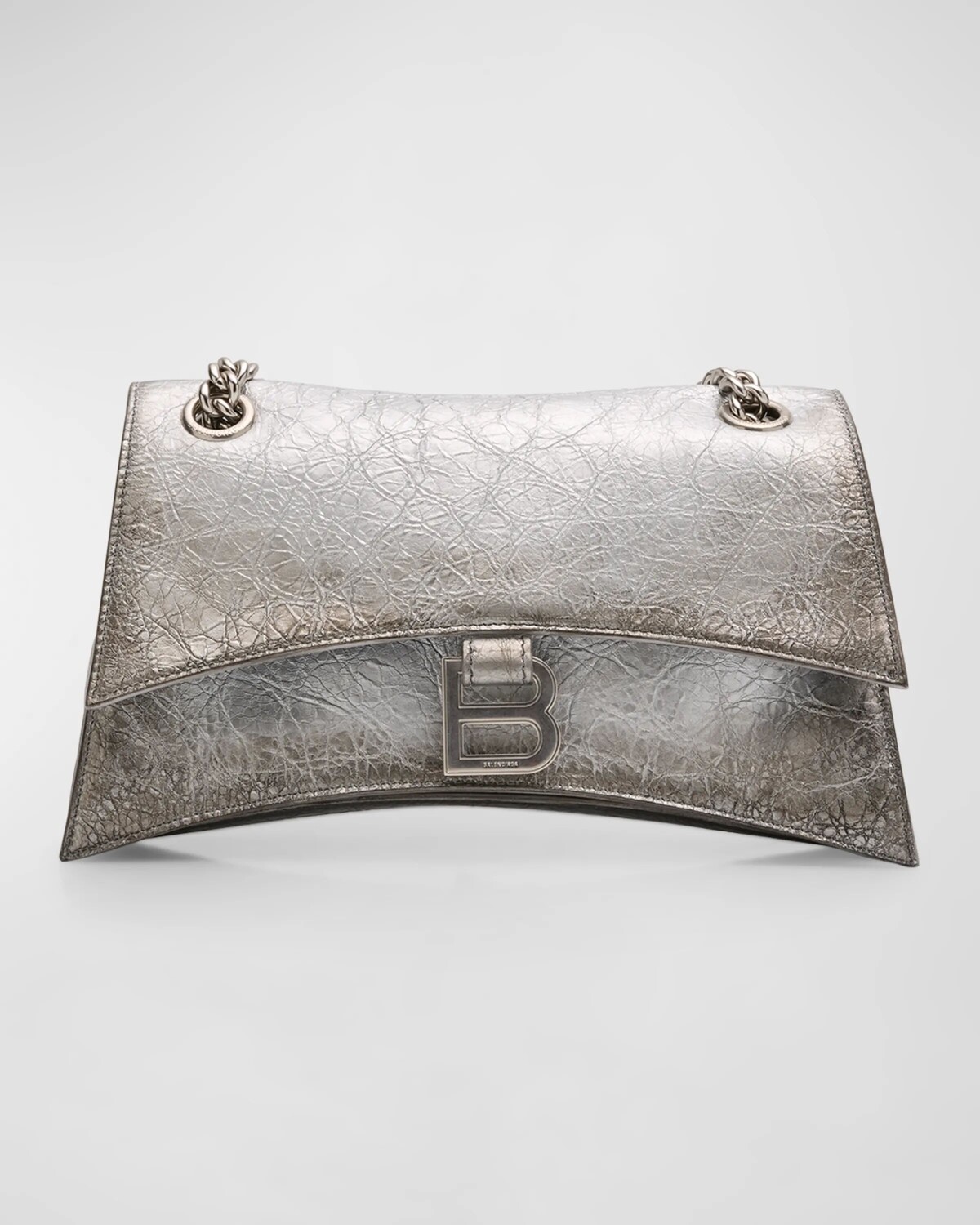 Кожаная сумка через плечо Crush Small Charms с эффектом металлик Balenciaga, серебряный
Кожаная сумка через плечо Crush Small Charms с эффектом металлик Balenciaga, серебряный