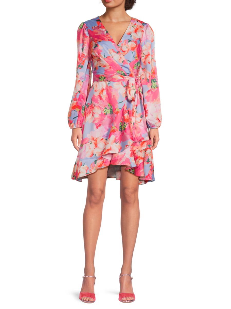 Мини-платье с запахом и цветочным принтом Tahari Arthur S. Levine, цвет Pink Blue
Мини-платье с запахом и цветочным принтом Tahari Arthur S. Levine, цвет Pink Blue