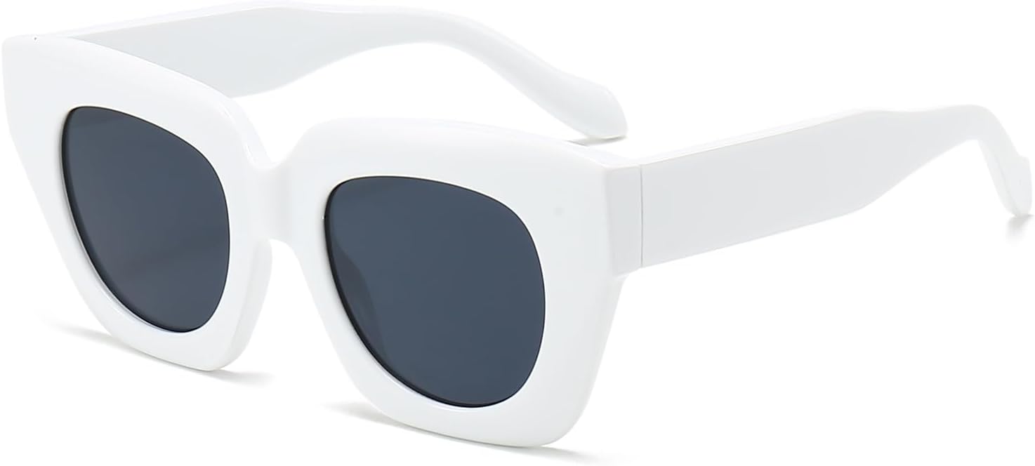 Солнцезащитные очки YAMEIZE в винтажной квадратной оправе с толстой рамкой - ретро-очки "кошачий глаз" с защитой от УФ-излучения для женщин и мужчин, для активного отдыха на природе, White Grey
Солнцезащитные очки YAMEIZE в винтажной квадратной оправе с толстой рамкой - ретро-очки "кошачий глаз" с защитой от УФ-излучения для женщин и мужчин, для активного отдыха на природе, White Grey