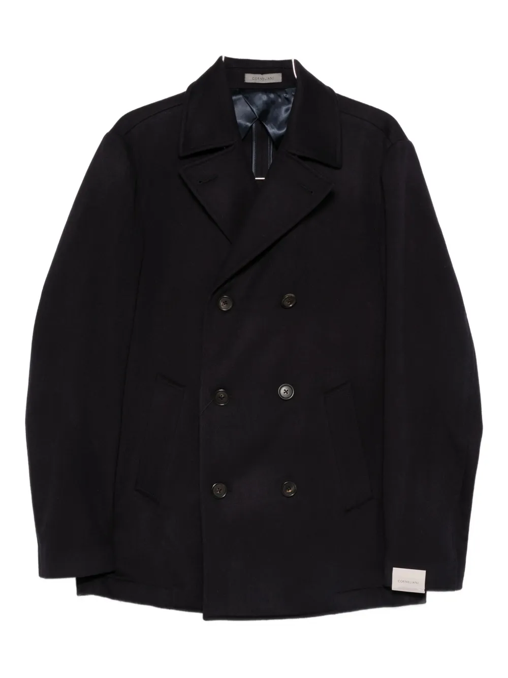 Двубортный пиджак Corneliani, черный
Двубортный пиджак Corneliani, черный
