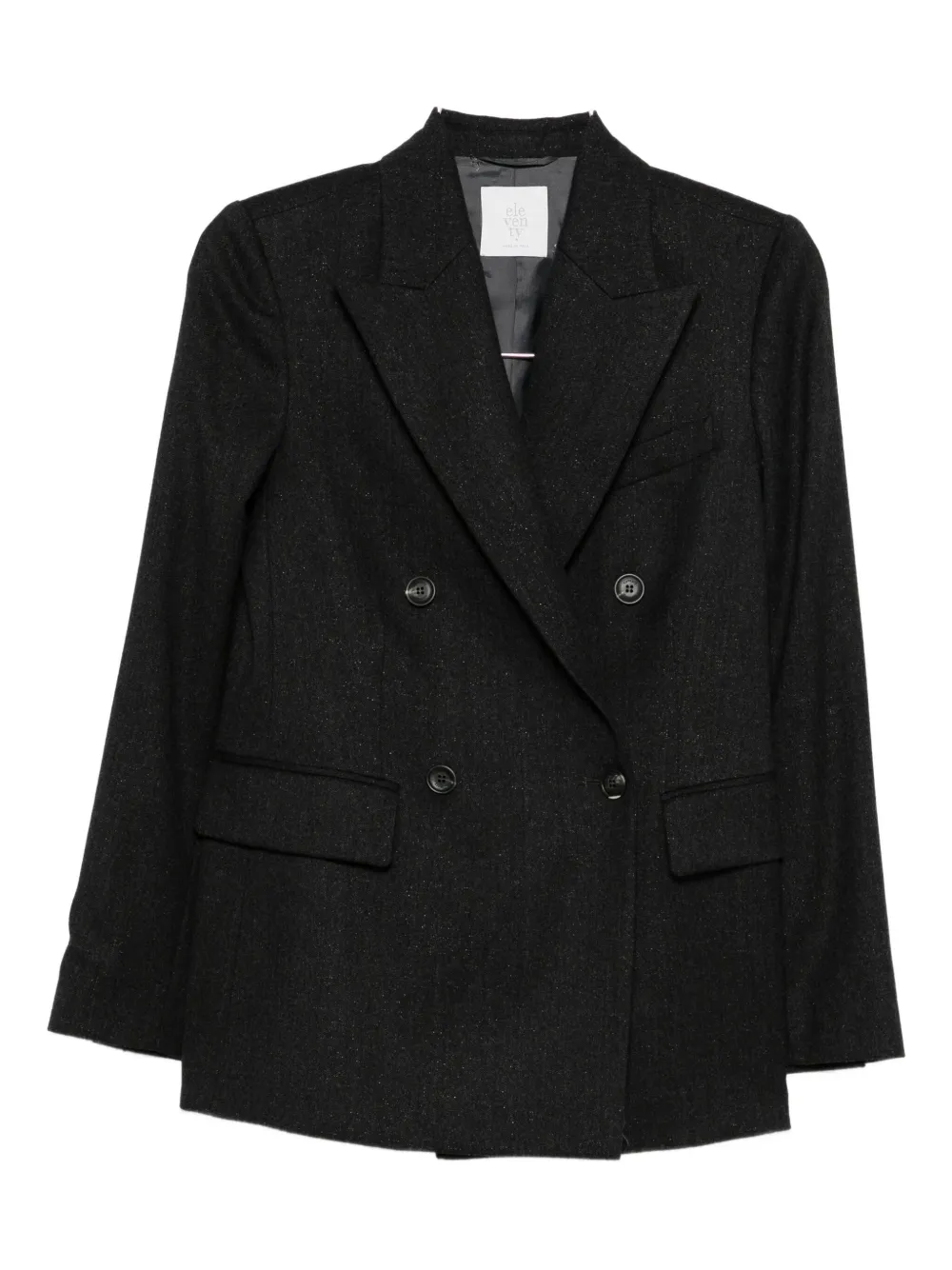 Двубортный пиджак Eleventy, черный
Двубортный пиджак Eleventy, черный