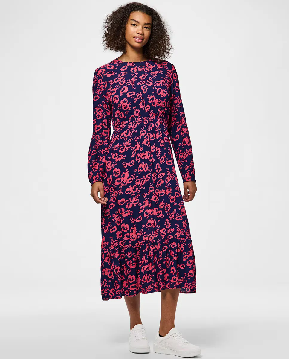 Платье миди с длинным рукавом и цветочным принтом Pieces, тёмно-синий
Платье миди с длинным рукавом и цветочным принтом Pieces, тёмно-синий