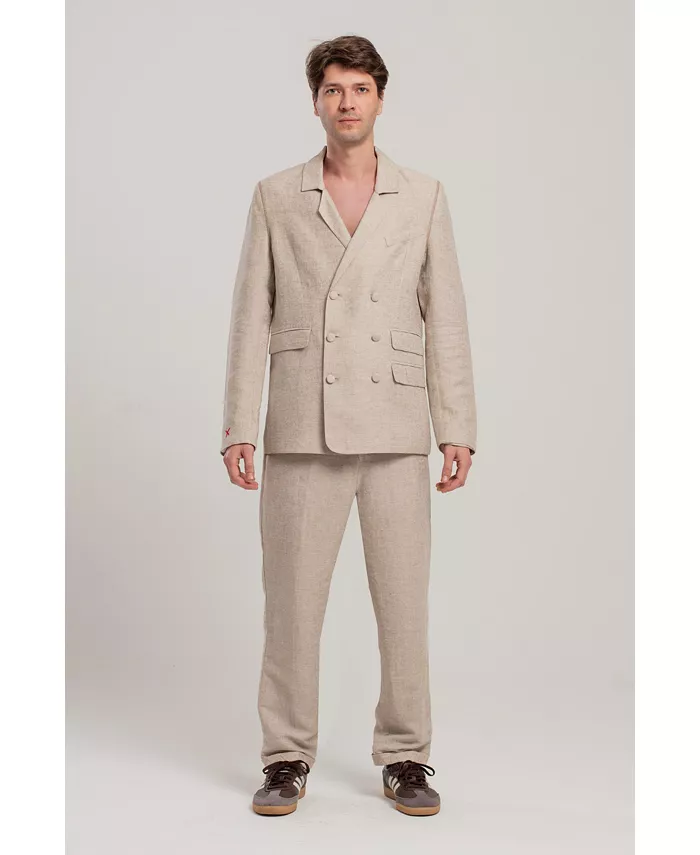 Мужской оверсайз блейзер Free Heaven из льна PCFG, коричневый/бежевый
Мужской оверсайз блейзер Free Heaven из льна PCFG, коричневый/бежевый