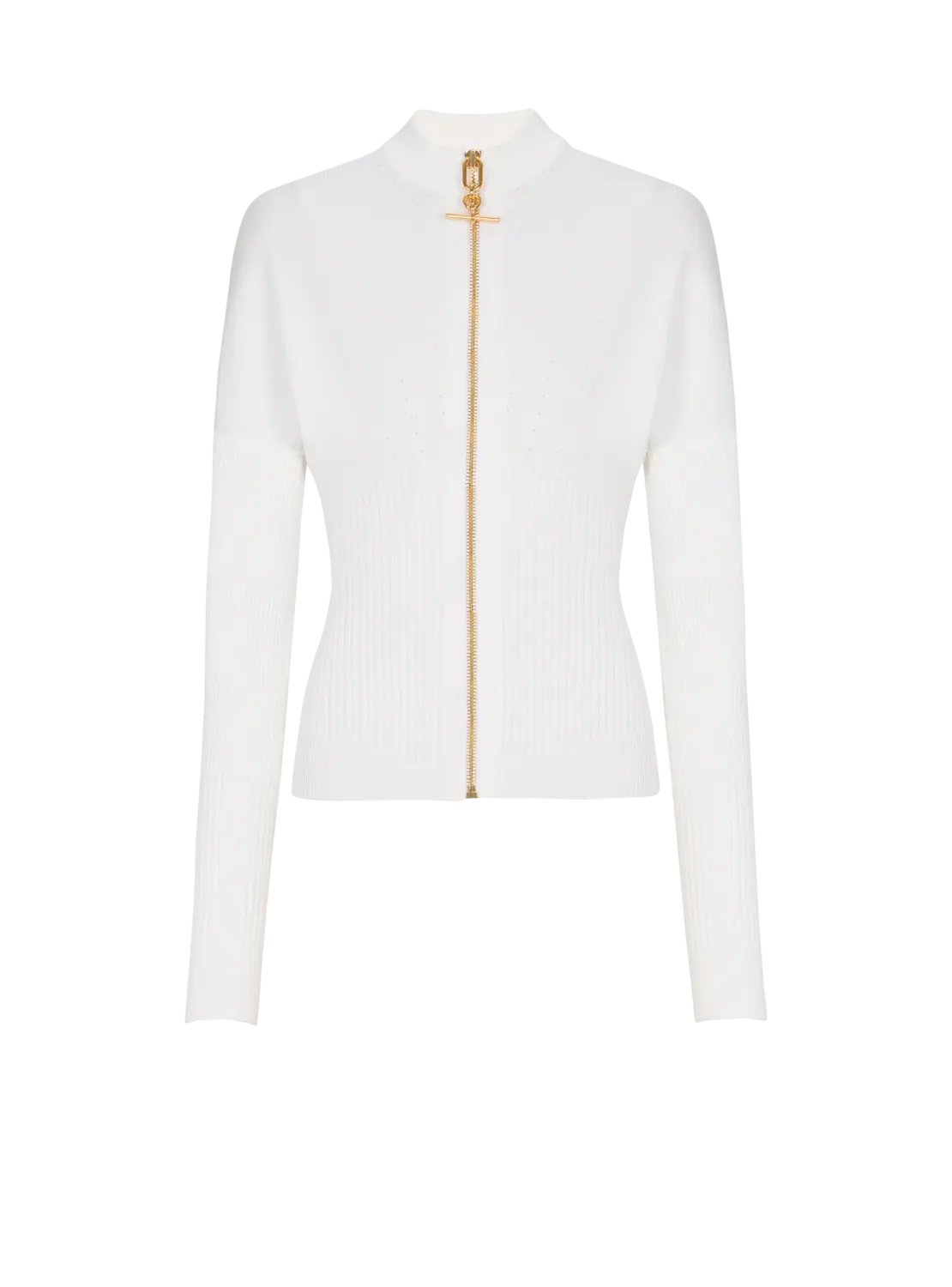 Вязаный кардиган на молнии Balmain, белый/черный
Вязаный кардиган на молнии Balmain, белый/черный