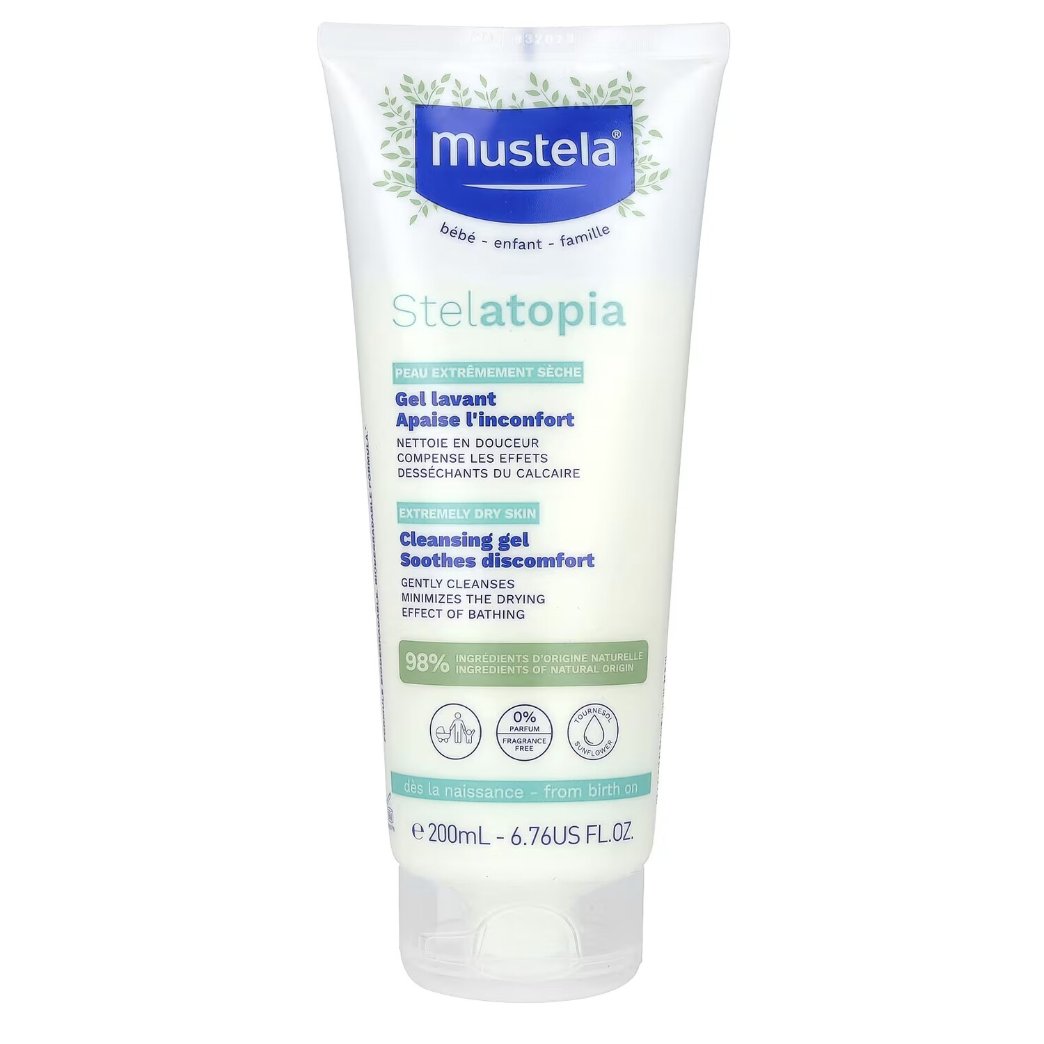 Mustela Stelatopia Очищающий гель без запаха, 6,76 жидких унций (200 мл)
Mustela Stelatopia Очищающий гель без запаха, 6,76 жидких унций (200 мл)