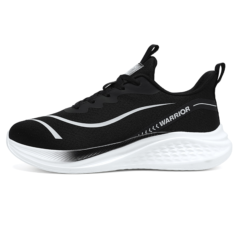 WARRIOR Прочные, легкие и дышащие низкие повседневные туфли для мужчин, черно-серые 
WARRIOR Прочные, легкие и дышащие низкие повседневные туфли для мужчин, черно-серые