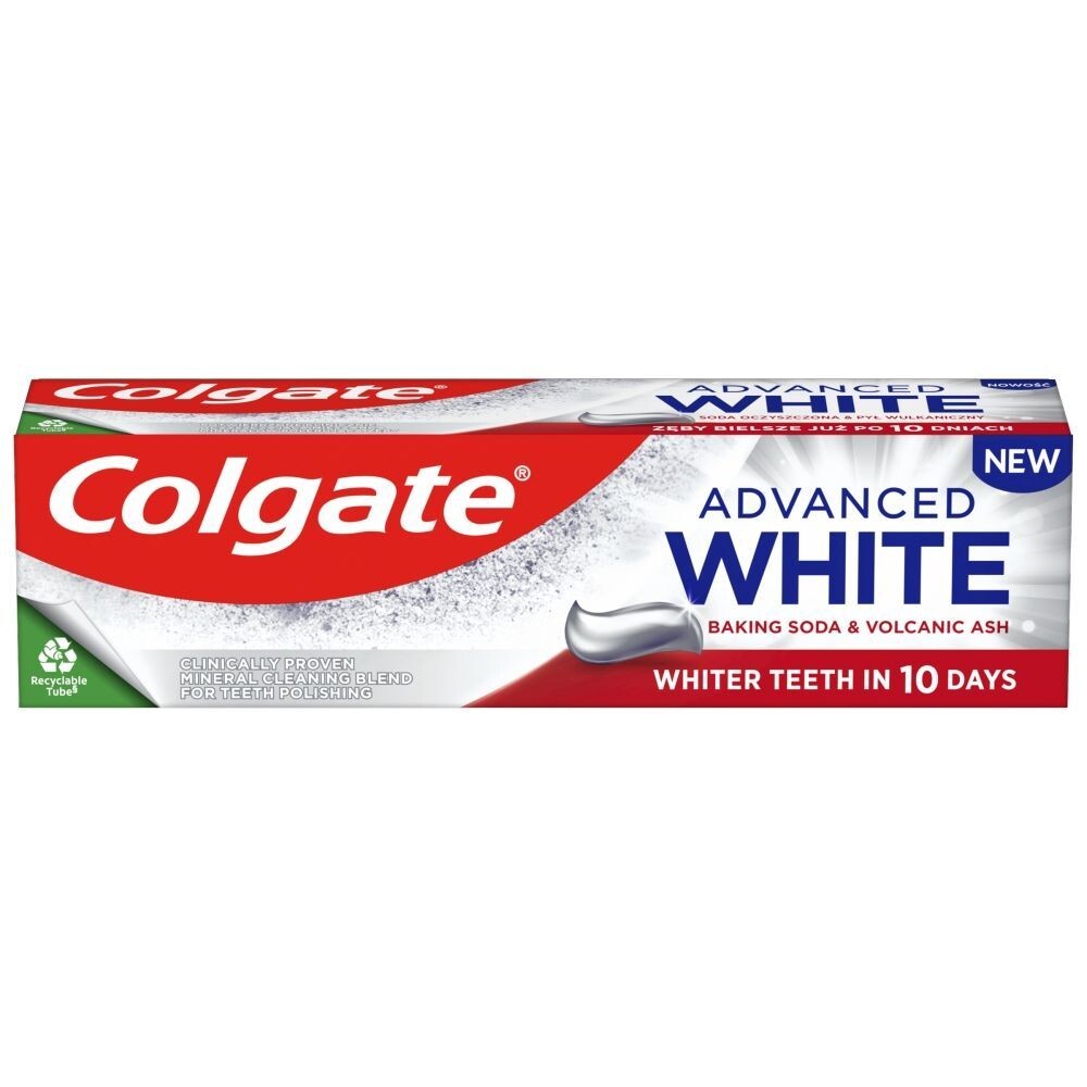 Зубная паста Colgate Advanced White Baking Soda & Volcanic Ash, 75 мл
Зубная паста Colgate Advanced White Baking Soda & Volcanic Ash, 75 мл