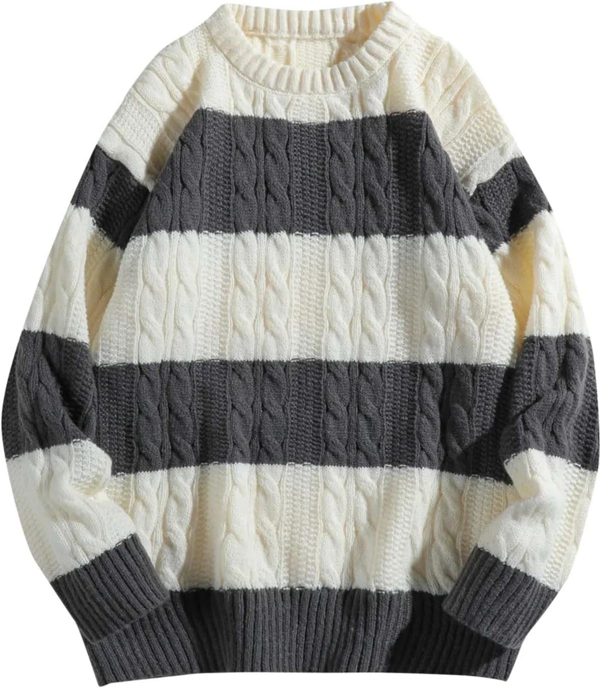 Мужской свитер с круглым вырезом, свободный, с цветными блоками, длинный рукав
Мужской свитер с круглым вырезом, свободный, с цветными блоками, длинный рукав