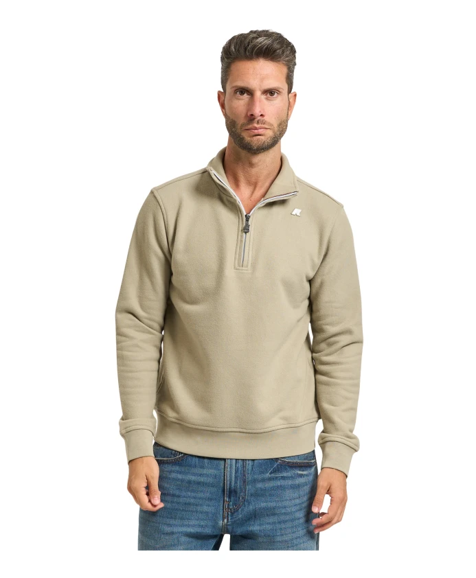 Зеленый пуловер с застежкой-молнией до середины груди и логотипом. K-Way, зеленый
Зеленый пуловер с застежкой-молнией до середины груди и логотипом. K-Way, зеленый