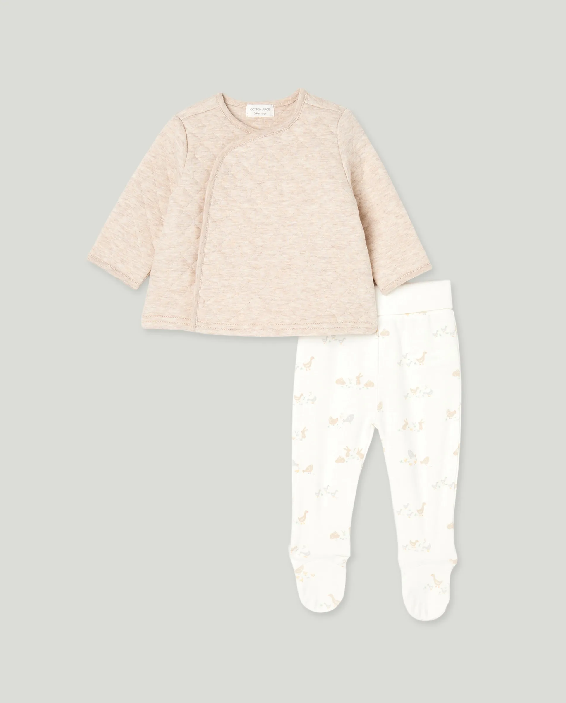 Длинная пижама с начесом, штаны из трикотажа с фантазийным принтом животных для мальчика Cotton Juice, коричневый
Длинная пижама с начесом, штаны из трикотажа с фантазийным принтом животных для мальчика Cotton Juice, коричневый