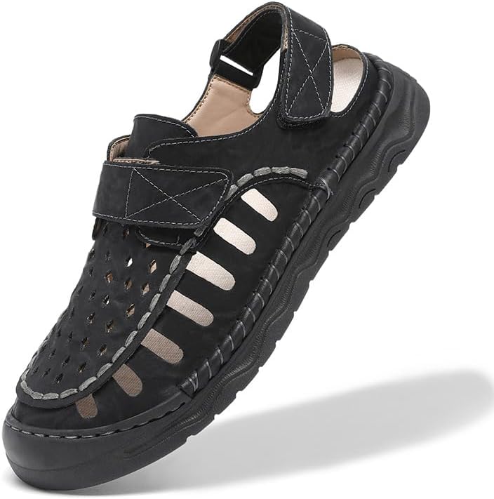 Мужские кожаные сандалии для рыбаков, дышащие закрытые туфли для ходьбы с регулируемыми ремешками, черные, коричневые Generic
Мужские кожаные сандалии для рыбаков, дышащие закрытые туфли для ходьбы с регулируемыми ремешками, черные, коричневые Generic