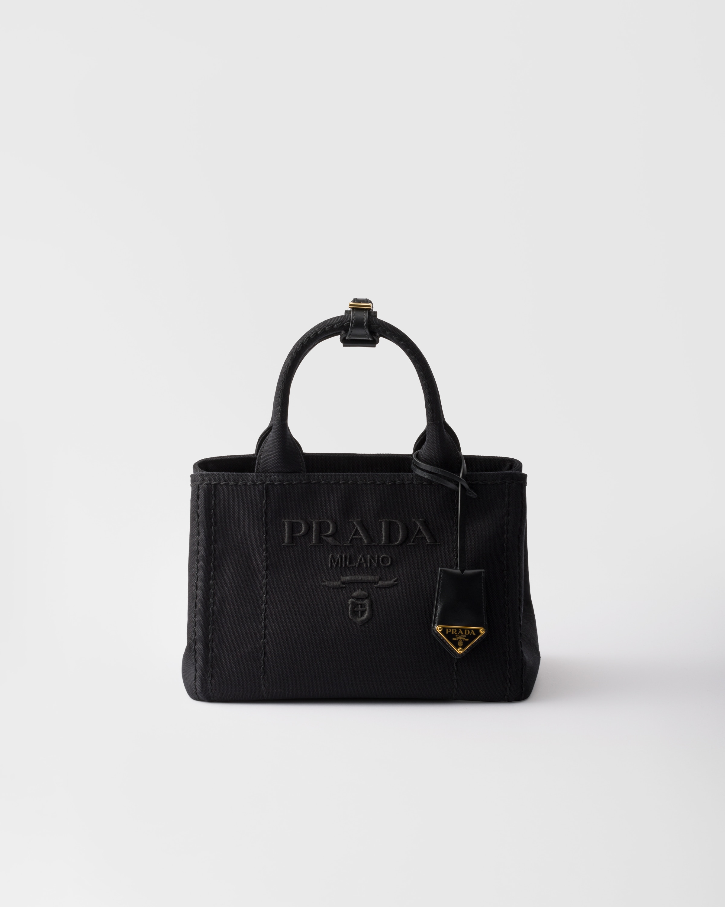 Сумка Prada Jardinière маленькая из хлопкового холста, черный
Сумка Prada Jardinière маленькая из хлопкового холста, черный