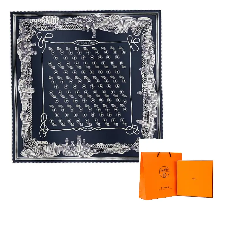 HERMES Шёлковый шарф с манжетами унисекс, Dark Blue
HERMES Шёлковый шарф с манжетами унисекс, Dark Blue