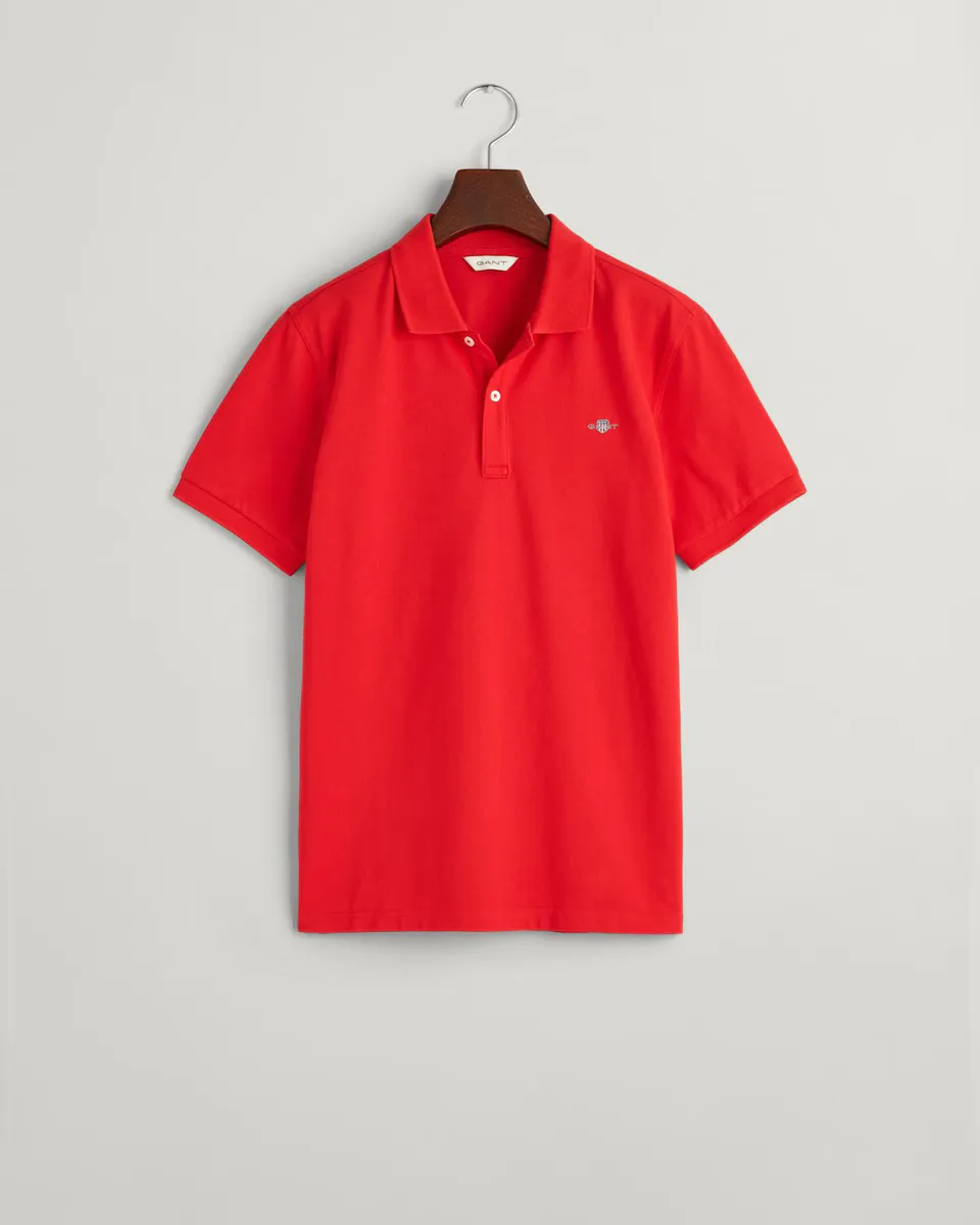 Рубашка поло с коротким рукавом и декоративным значком Gant, красный
Рубашка поло с коротким рукавом и декоративным значком Gant, красный