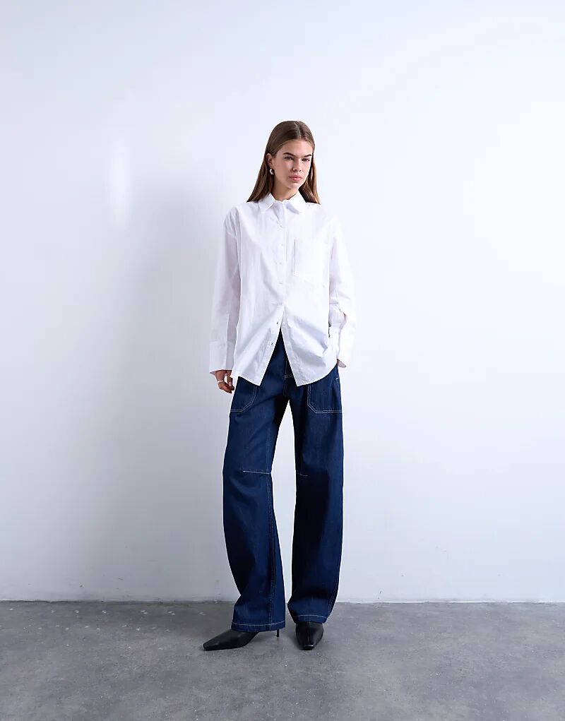 Джинсы Topshop Utilities с карманами и бочкообразным кроем цвета индиго
Джинсы Topshop Utilities с карманами и бочкообразным кроем цвета индиго