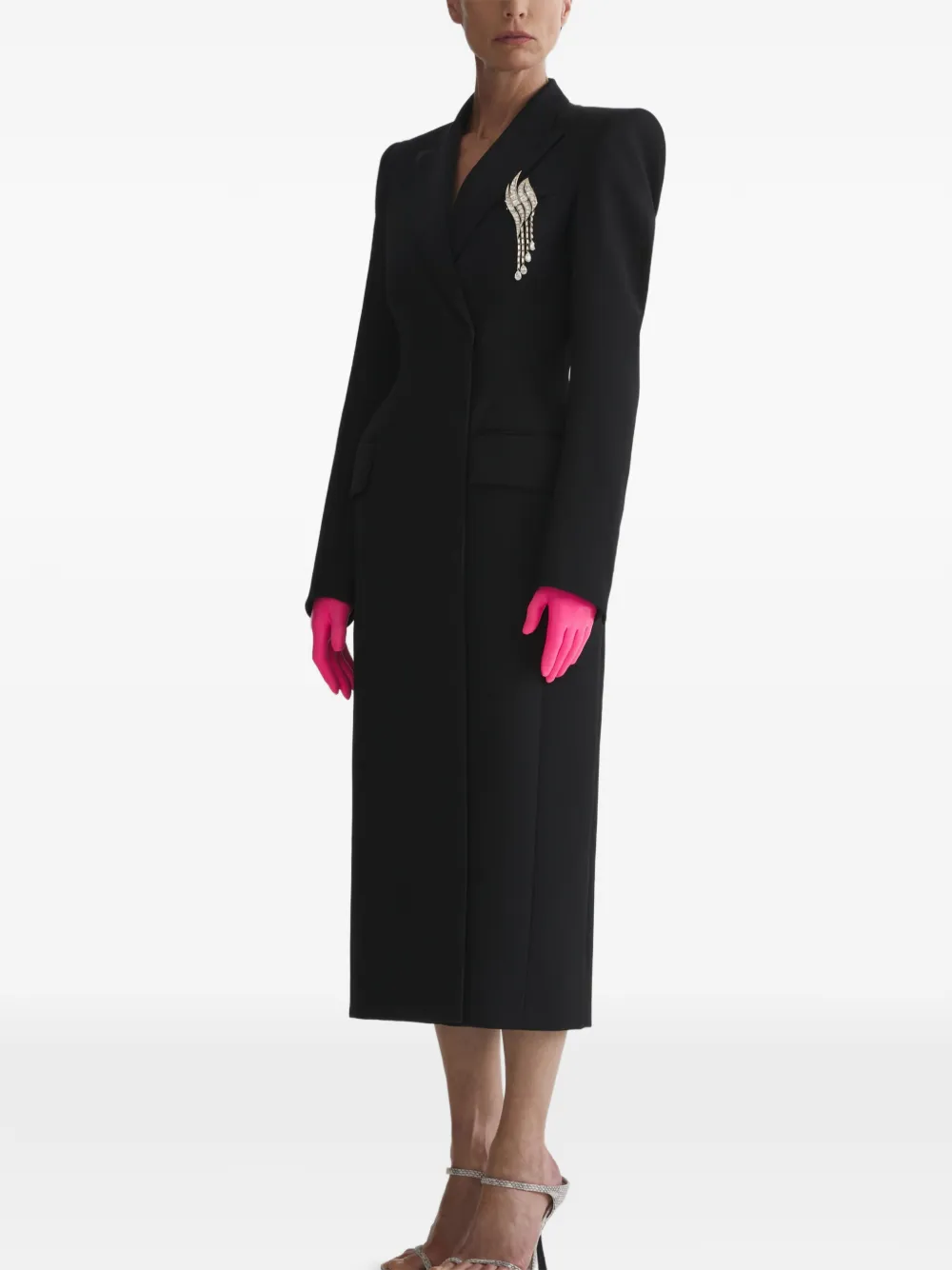 Декорированное пальто-блейзер Mugler, черный
Декорированное пальто-блейзер Mugler, черный