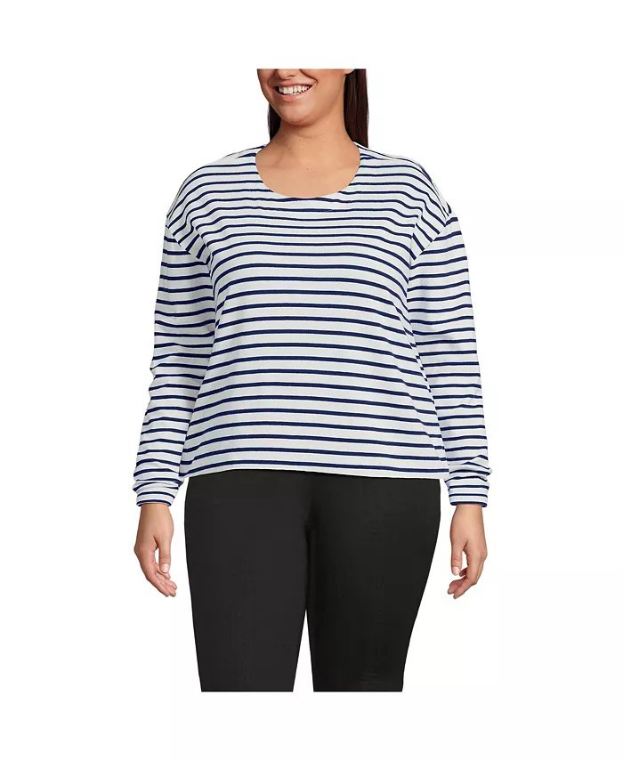 Футболка большого размера с длинным рукавом и круглым вырезом из джерси Mariner Lands' End, белый
Футболка большого размера с длинным рукавом и круглым вырезом из джерси Mariner Lands' End, белый