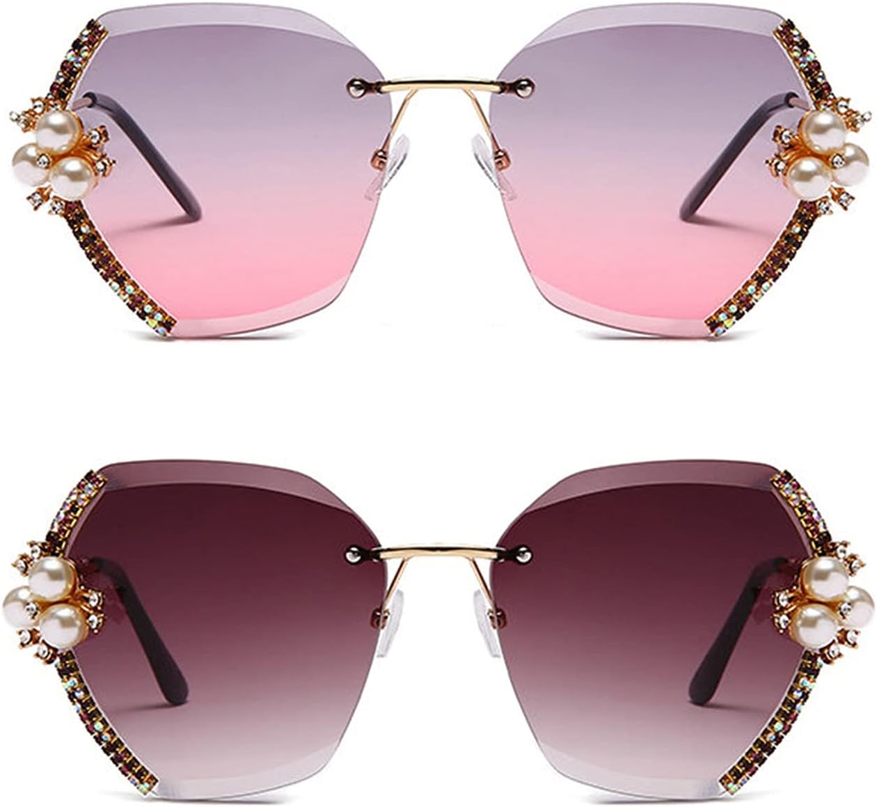 Willochra Безободковые роскошные солнцезащитные очки со стразами для женщин, модные хрустальные солнцезащитные очки в винтажном стиле с градиентными линзами, 2pack-purple Pink&red
Willochra Безободковые роскошные солнцезащитные очки со стразами для женщин, модные хрустальные солнцезащитные очки в винтажном стиле с градиентными линзами, 2pack-purple Pink&red