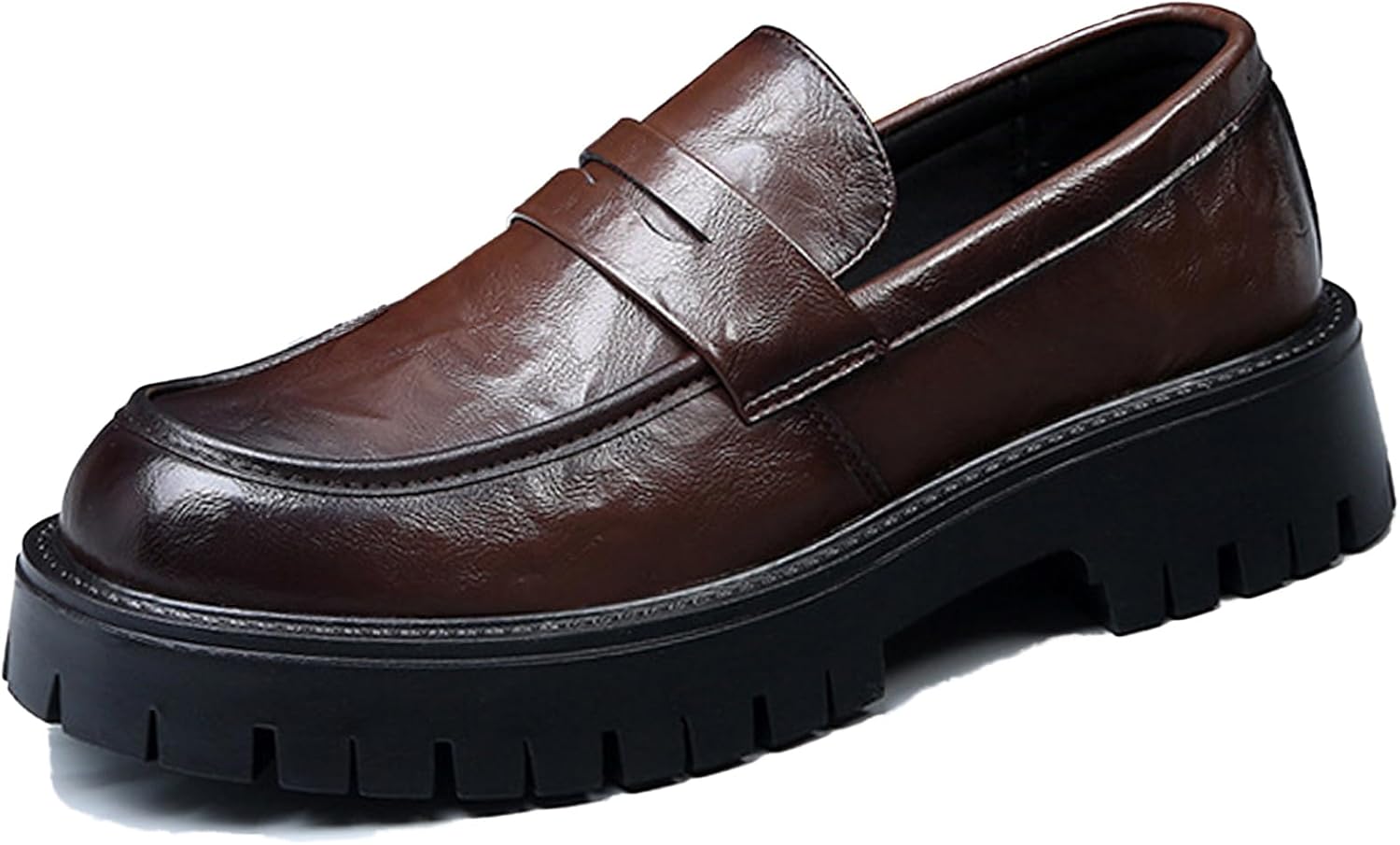 Мужские кожаные массивные лоферы на платформе с круглым носком, удобные слипоны для делового и повседневного стиля с противоскользящей подошвой, размеры 5-14 US Nekgnl, коричневый
Мужские кожаные массивные лоферы на платформе с круглым носком, удобные слипоны для делового и повседневного стиля с противоскользящей подошвой, размеры 5-14 US Nekgnl, коричневый