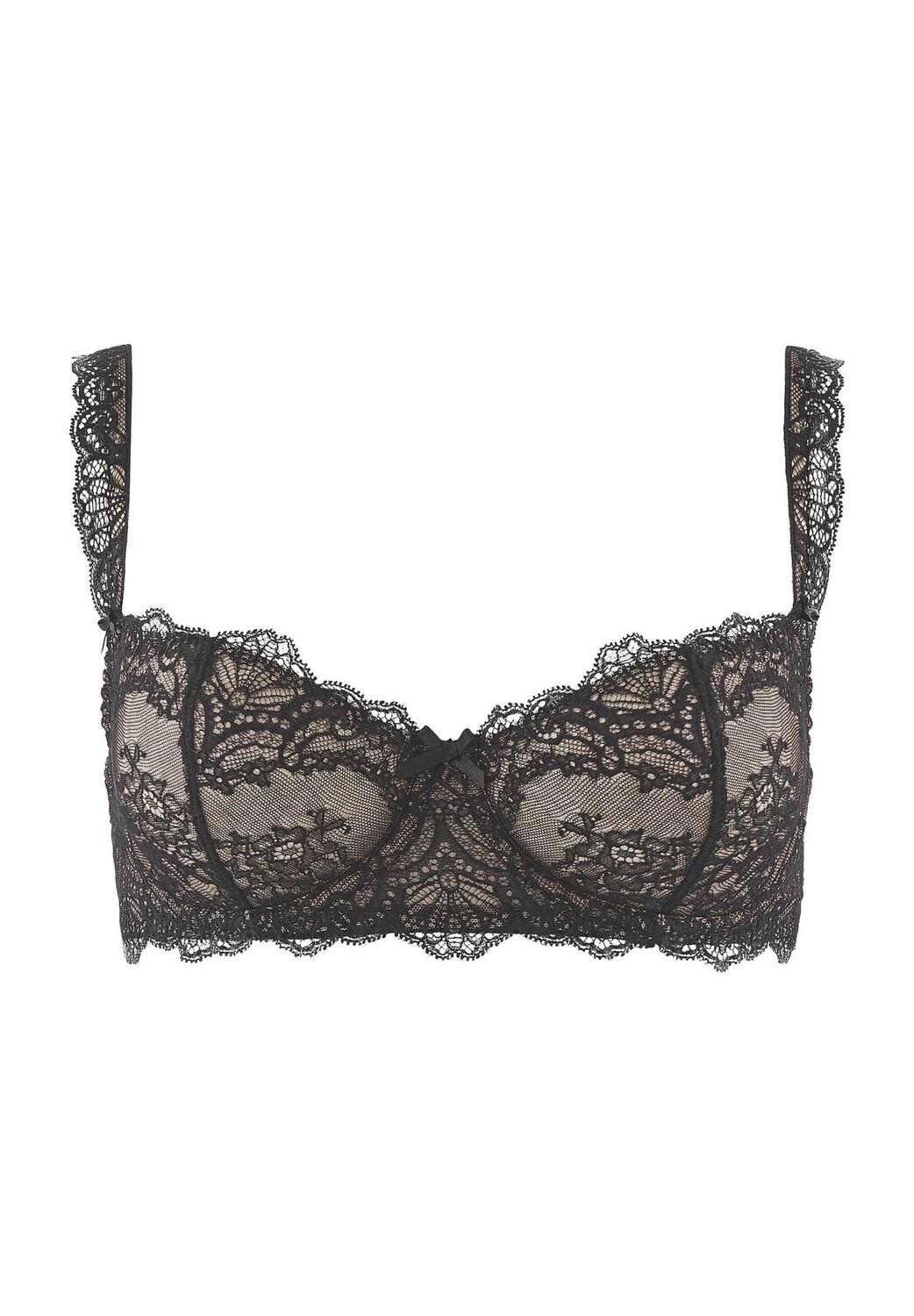 Женский кружевной бюстгальтер-балконет с бантом Aubade, черный
Женский кружевной бюстгальтер-балконет с бантом Aubade, черный
