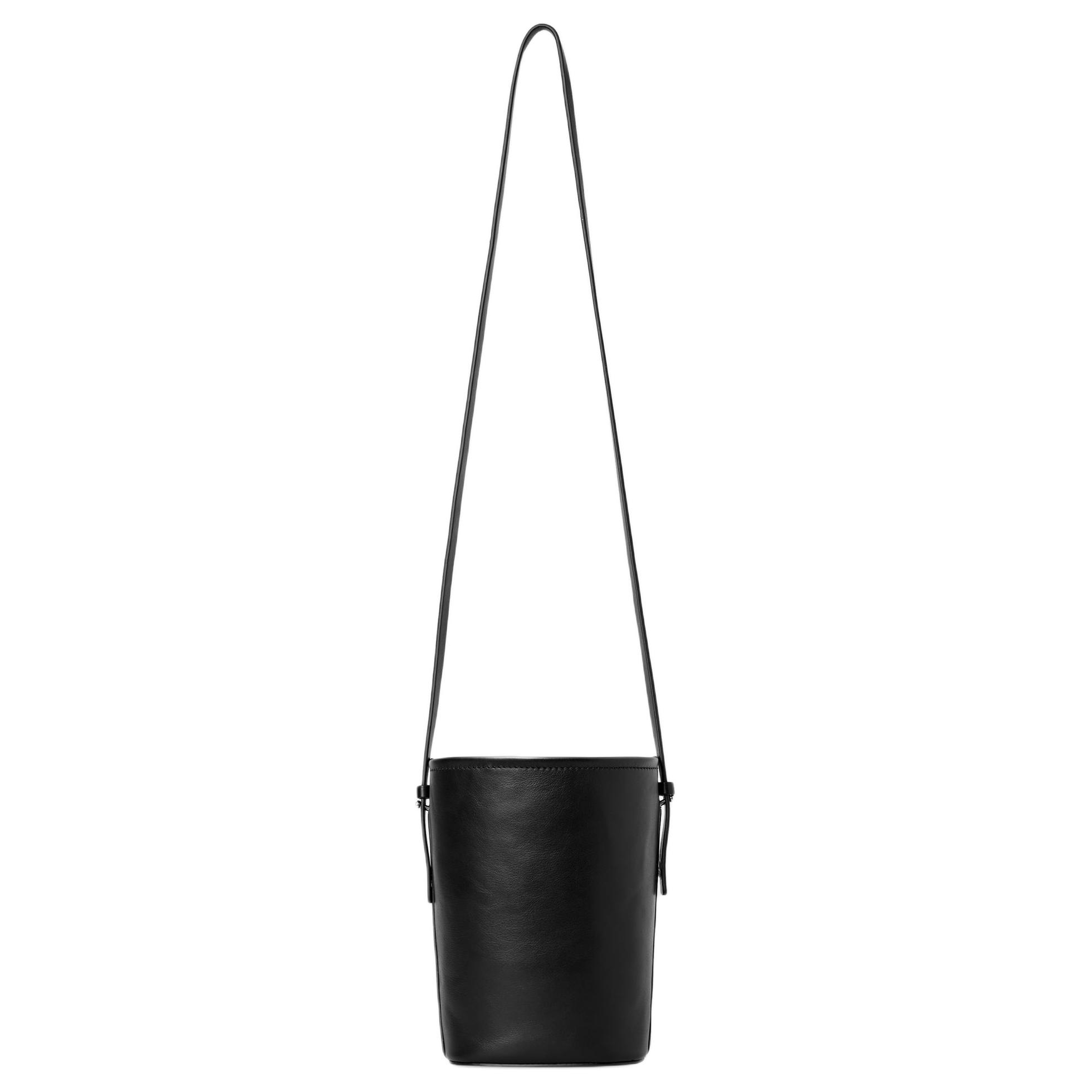 COS Кожаная сумка ведро через плечо миниатюрная женская черная, Black
COS Кожаная сумка ведро через плечо миниатюрная женская черная, Black