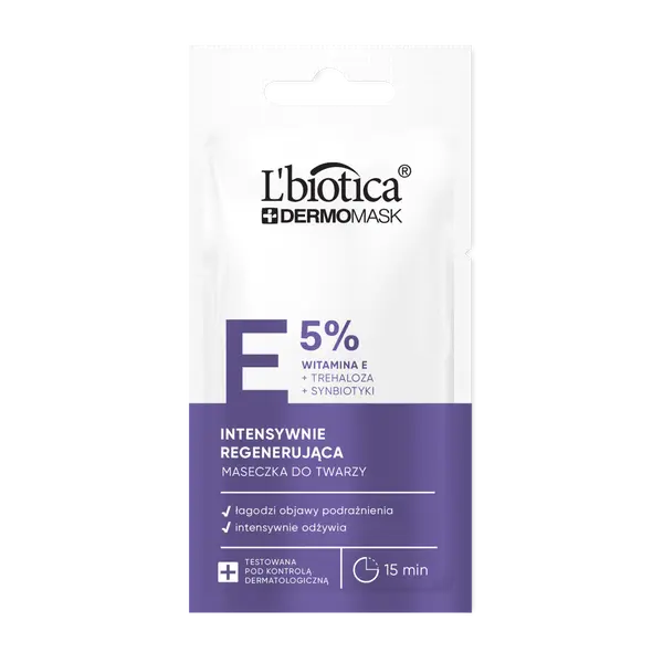 Интенсивно восстанавливающая маска с витамином Е для лица, 8 мл L'Biotica Dermomask
Интенсивно восстанавливающая маска с витамином Е для лица, 8 мл L'Biotica Dermomask