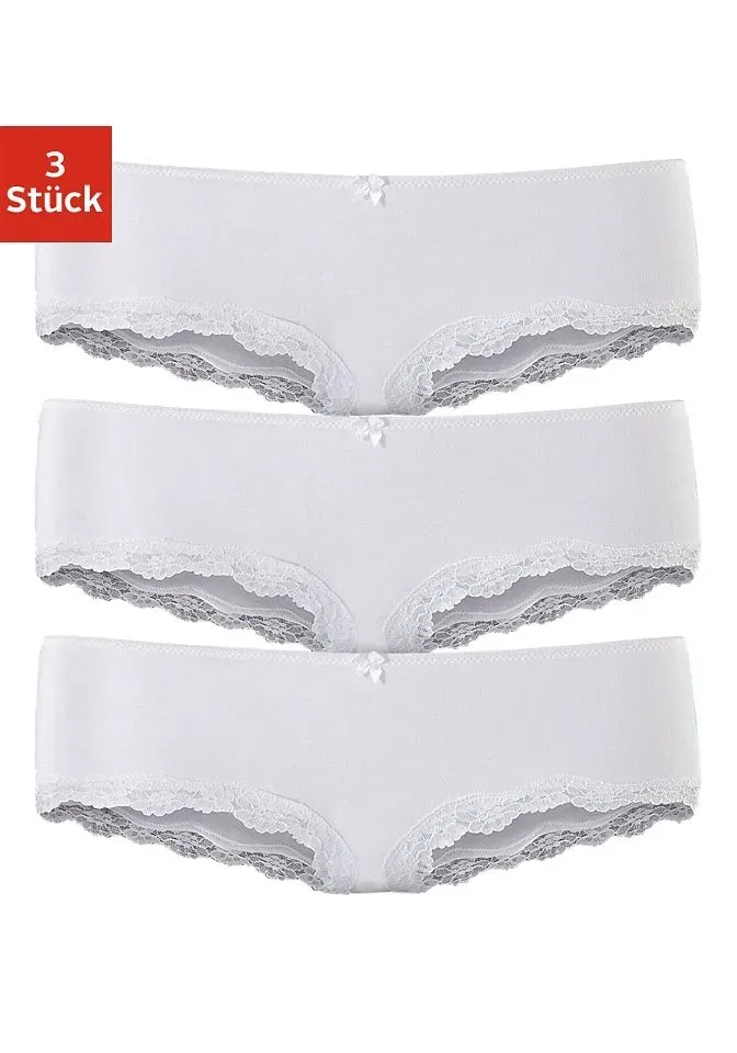 Трусики LASCANA (3 шт.) из эластичного хлопка с нежным кружевом, белый
Трусики LASCANA (3 шт.) из эластичного хлопка с нежным кружевом, белый