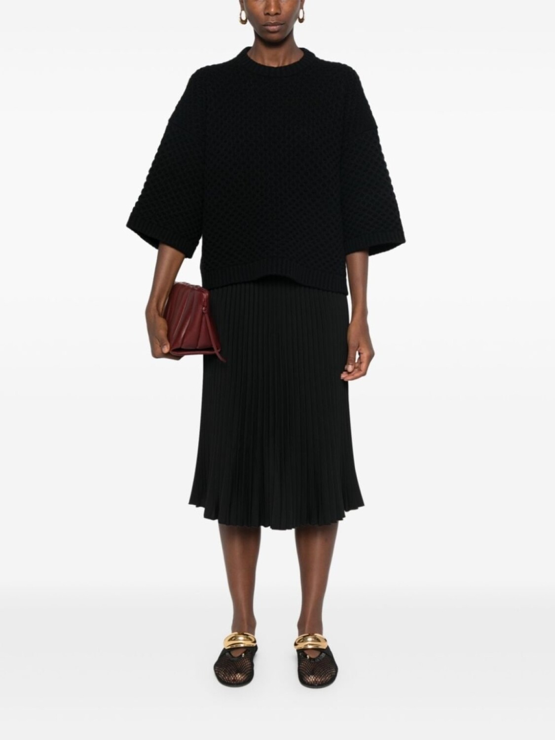 Fabiana Filippi джемпер крупной вязки, черный
Fabiana Filippi джемпер крупной вязки, черный