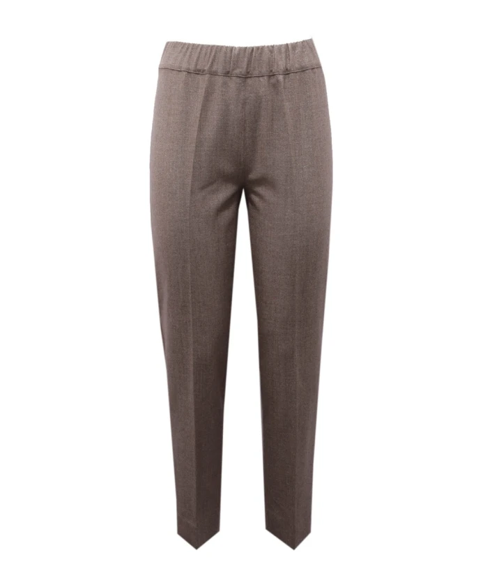 Брюки из шерстяной смеси с люрексом и эластичным поясом D.Exterior, коричневый
Брюки из шерстяной смеси с люрексом и эластичным поясом D.Exterior, коричневый