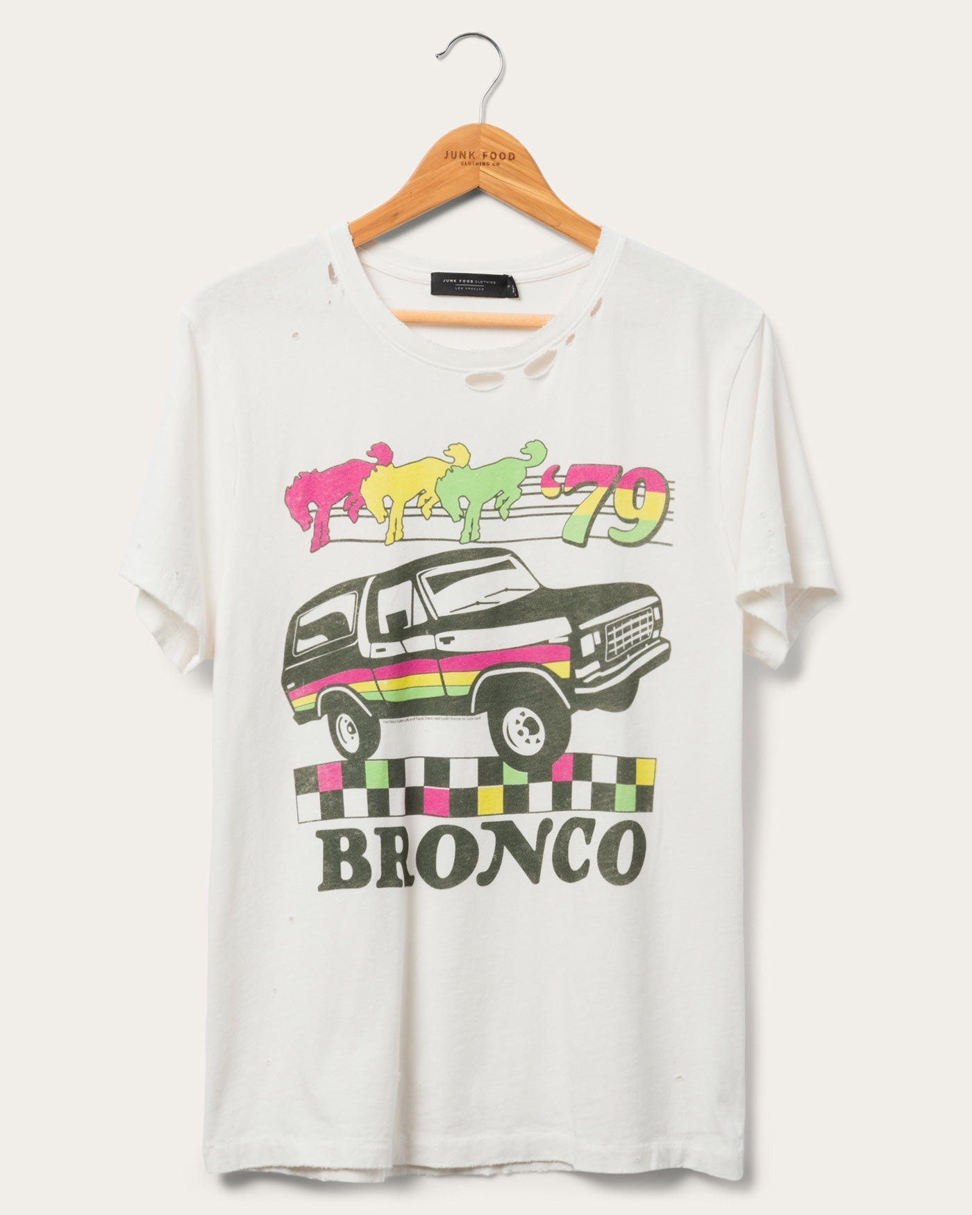 Женская футболка Ford Bronco '79 в винтажном стиле "Destroy" Junk Food Clothing, белый
Женская футболка Ford Bronco '79 в винтажном стиле "Destroy" Junk Food Clothing, белый
