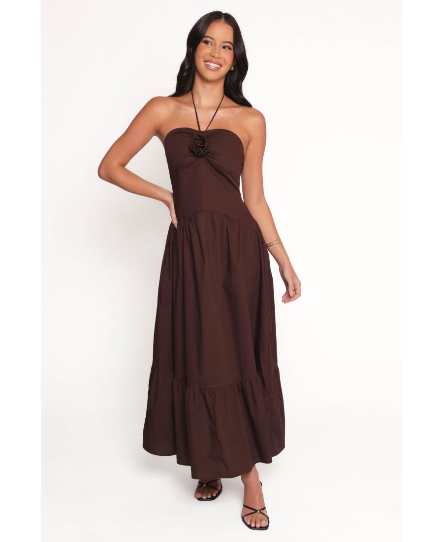 Женское длинное платье Soleila с завязками на шее Petal and Pup, Chocolate
Женское длинное платье Soleila с завязками на шее Petal and Pup, Chocolate
