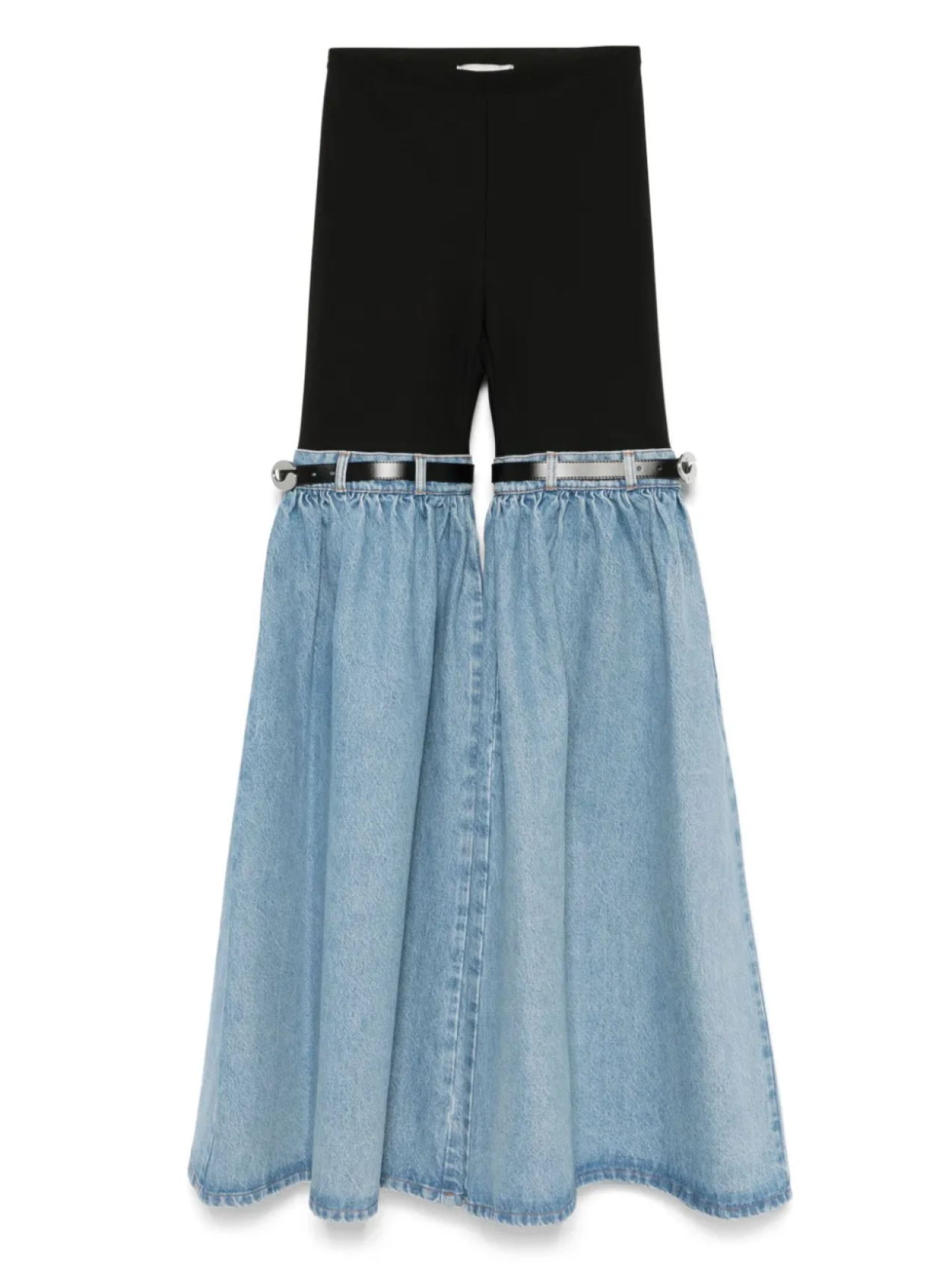 Гибридные джинсовые брюки Coperni, черный
Гибридные джинсовые брюки Coperni, черный