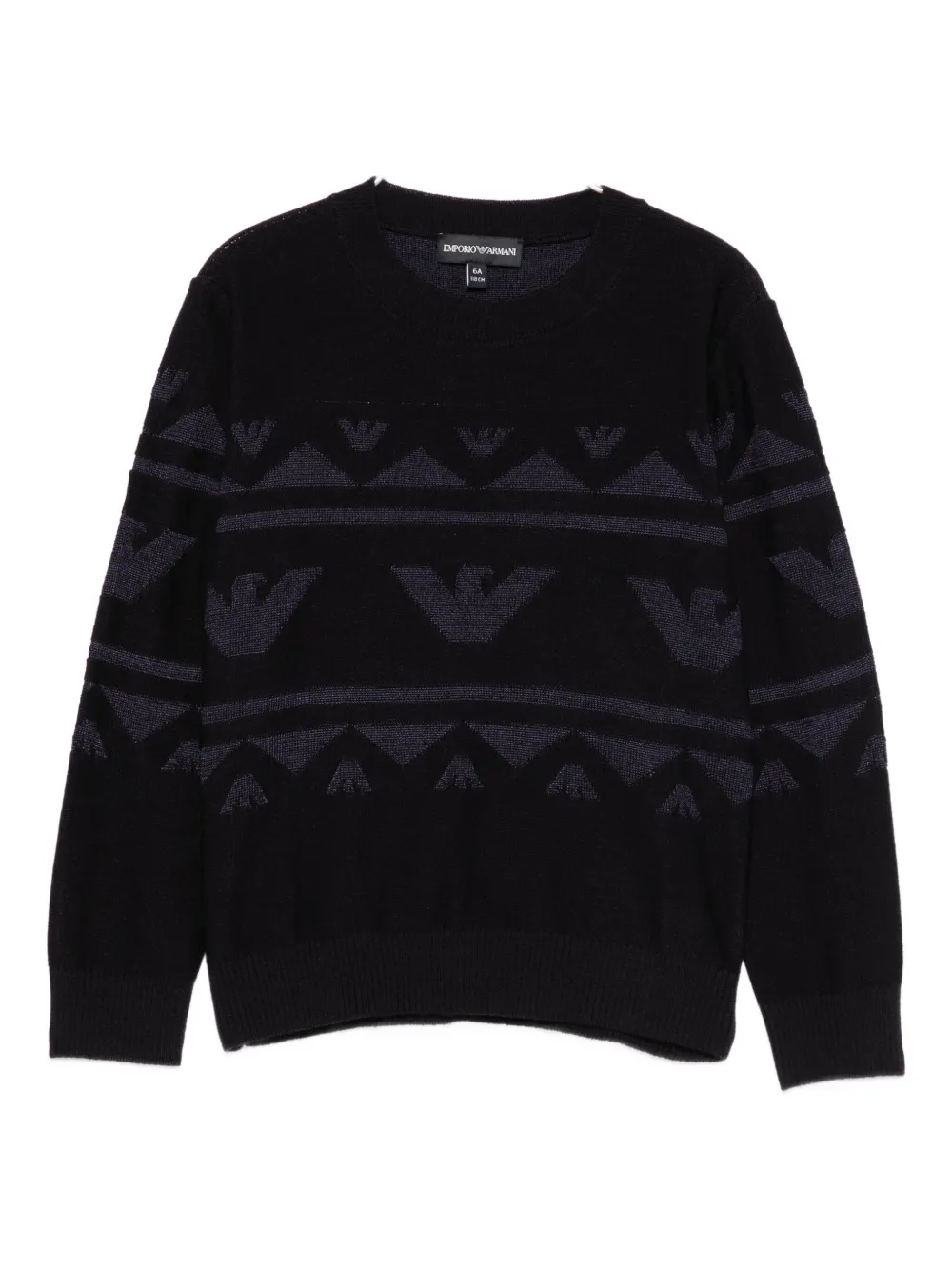 Свитер с круглым вырезом и логотипом Emporio Armani Kids, черный
Свитер с круглым вырезом и логотипом Emporio Armani Kids, черный