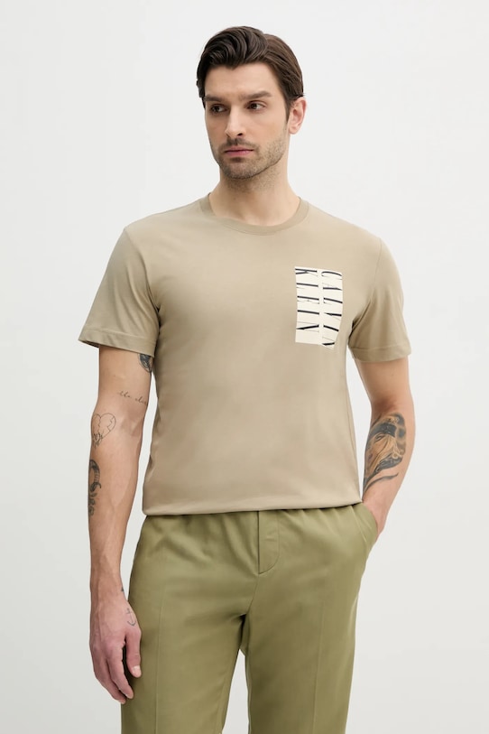 Хлопковая футболка Calvin Klein Jeans, бежевый
Хлопковая футболка Calvin Klein Jeans, бежевый