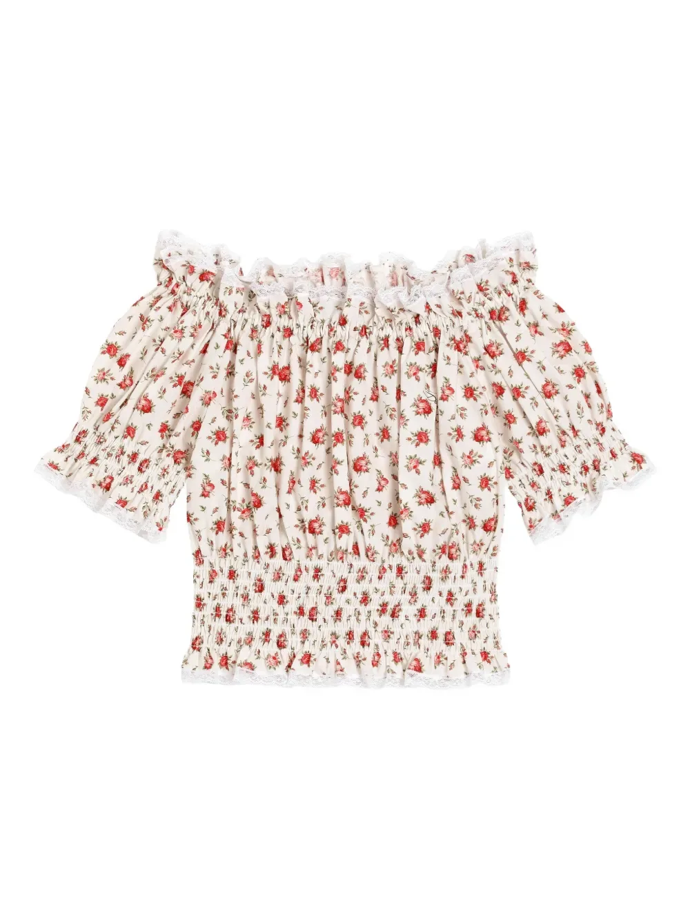 Топ с кружевом и цветочным принтом Dolce & Gabbana Kids, бежевый
Топ с кружевом и цветочным принтом Dolce & Gabbana Kids, бежевый