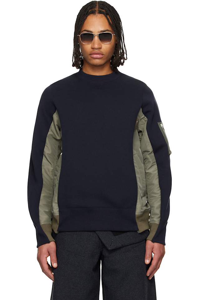 Sacai Толстовка из вспененного материала темно-синего и хаки цвета хаки с нейлоновой саржей
Sacai Толстовка из вспененного материала темно-синего и хаки цвета хаки с нейлоновой саржей